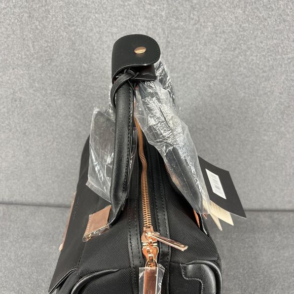 Ted Baker London Wheeled Business Case Black 28L Carry On Laptop Bag Rose Gold - Picture 13 of 16
